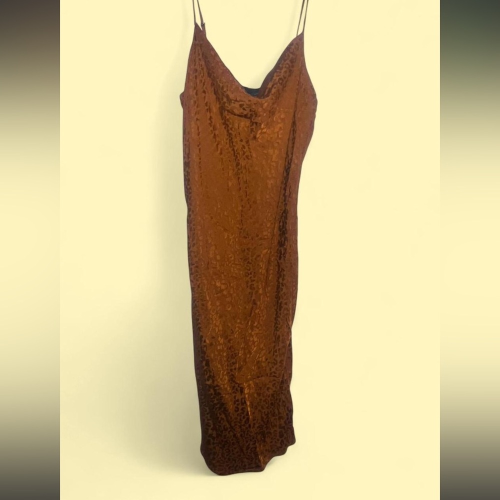 Elegant Copper Midi Dress